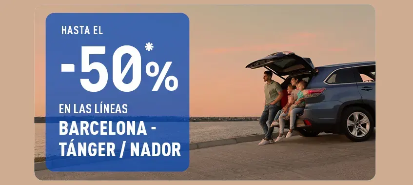 Imagen de 50% de descuento en las rutas para Marruecos con GNV + Cancelación Gratis*